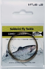 Soldarini Vorfach Euro Nymph Camou Tapered 9,0 ft-30,0 ft. Camou 15,0 ft. 0,55 - 0,20mm