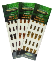 Hemingways Evolution Stone Fly Wings Buds & Back  /  Dark/Black  / L Wings Buds & Back  /  Dark/Black  / L