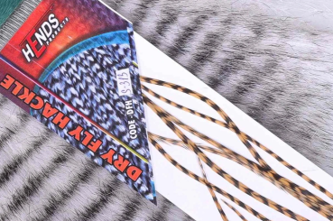 Hends Dry Fly Hackle - Grizzly March Braun DFH313 