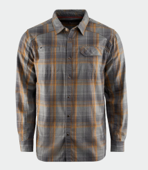Grundéns Dispatch Flannelhemd, Smoke Plaid 