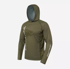 Finntrail WAVE Sonnenschutz UPF 50+ Langarmshirt mit Kaputze, Khaki L
