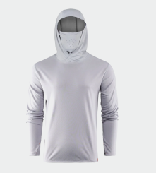 Grundéns Tough Sun Masked Hoodie UPF 50+ Sonnenschutz mist L