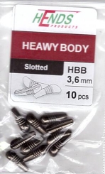 Hends Tungsten Nymph Body in Black 3,6 mm = 1,00 gr - für Hakengröße 10