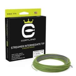Cortland Streamer Intermediate Tip Fliegenschnur Grau/Moosgrün 