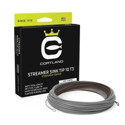 Cortland Streamer Sink Tip 10 T3 Fliegenschnur Braun/Hellgrau 
