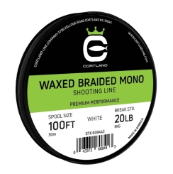 Cortland Waxed Braided Mono Shootingline-Runningline Fliegenschnur Weiß 