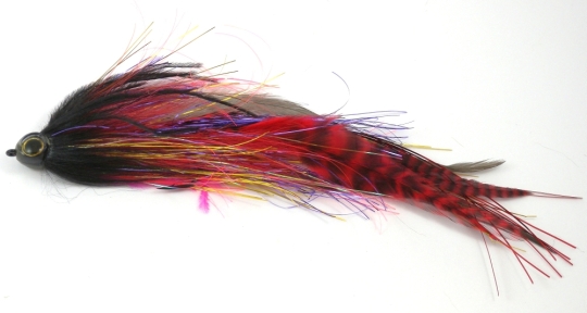 Pike Wiggly Long Tail Grizzly Black Pink ca. 21cm 