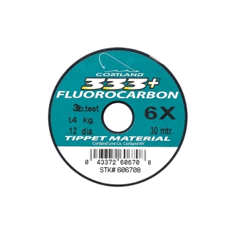 Cortland 333+ Fluorocarbon Vorfachspule - 30 Meter  - 0,254 mm - 4,54 kg 0,254 mm - 4,54 kg