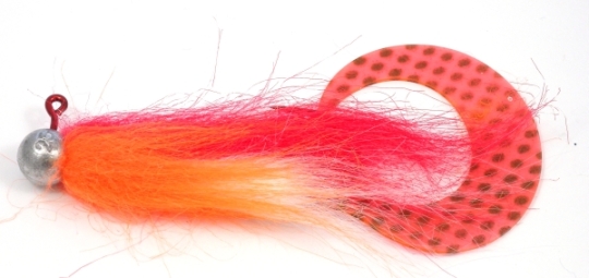 Craft Fur Jig Tail Brown Mottled - Orange - Red Jig 25 gr. - #10/0 ca. 17cm 