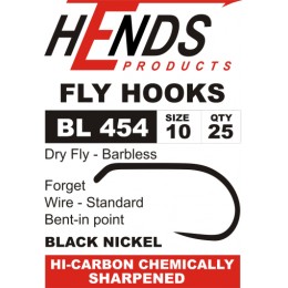Hends Dry Fly Barbless Hook BL454 10
