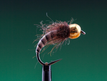Hemingways Tungsten Peacock Quill Caddis Nymph - Yellow Olive 