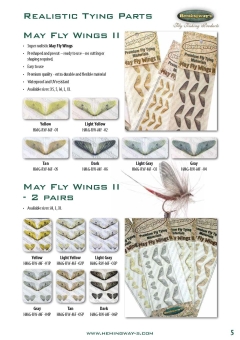 Hemingways Mayfly Wings II - 2-pairs 