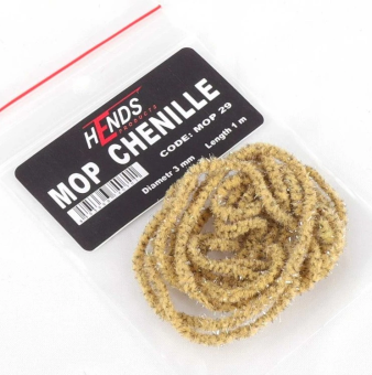 Hends Mop Chenille - Gold-Oliv, meliert 