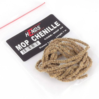 Hends Mop Chenille - Oliv-Gelb, meliert 