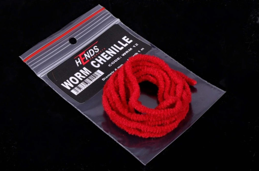 Hends Wurm Chenille - Dunkelrot WRM 
