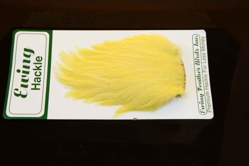 Ewing Hackle Deceiver Patch Streamerhechel Yellow 