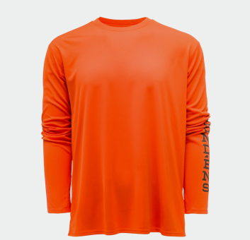 Grundéns Tough Sun Crew UPF50 Langarmshirt, Red Orange S