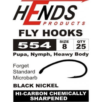 Hends Haken -Shrimp, Heavy Body Nymph, Pupa Microbarb Standard BL554 8