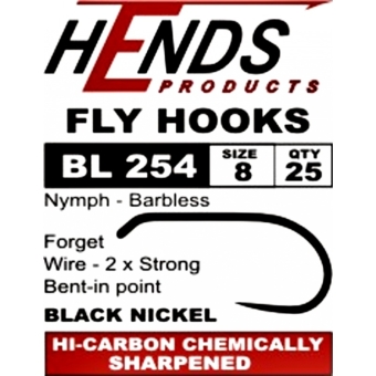 Hends Haken, Nymphs u. Wet Fly - 2x strong Barbless BL254 12