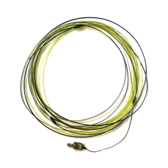 Fly Power handgeknotetes Vorfach 9 ft (Camouflage) mit Wirbel Made in Italy 9ft